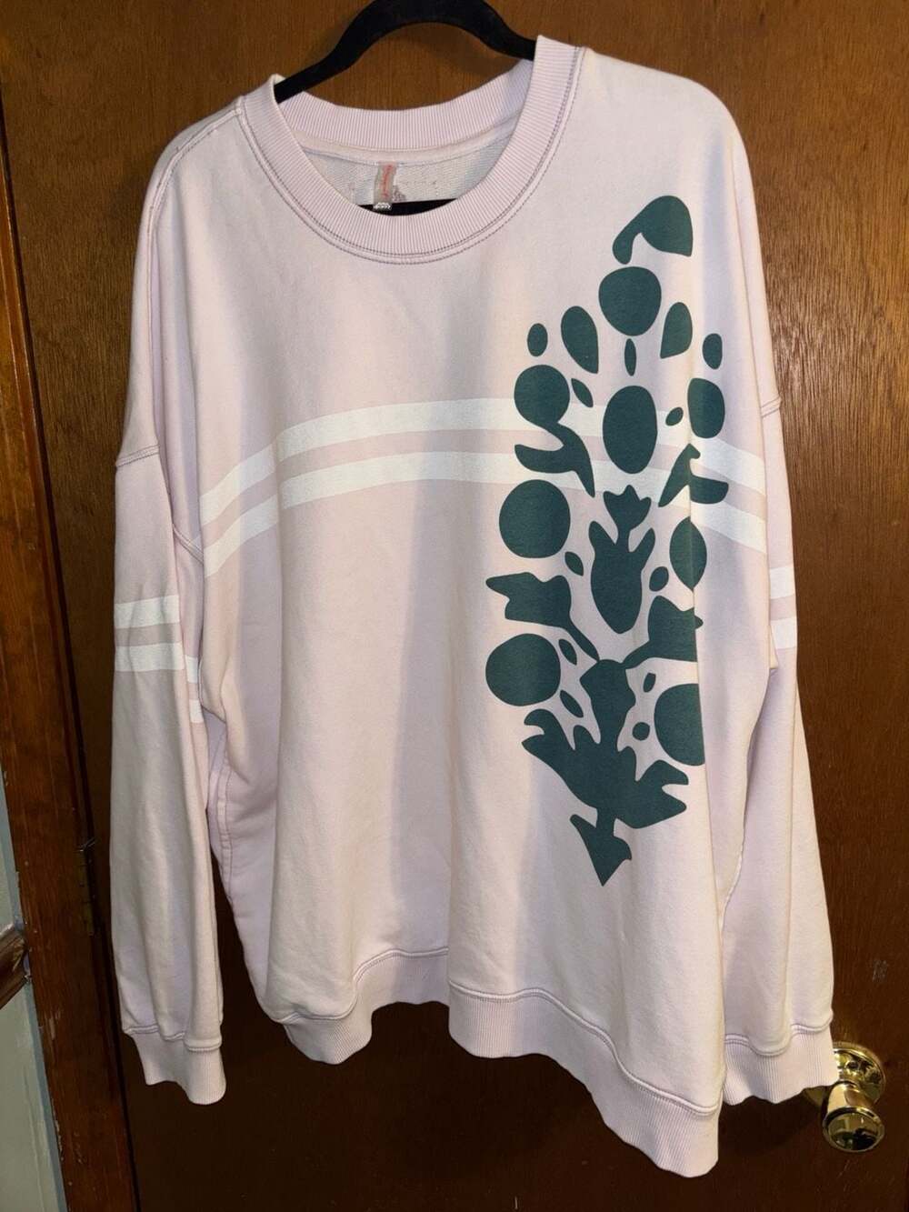 FP Movement All Star Pullover Size XL Rose Quartz Combo Sweatshirt